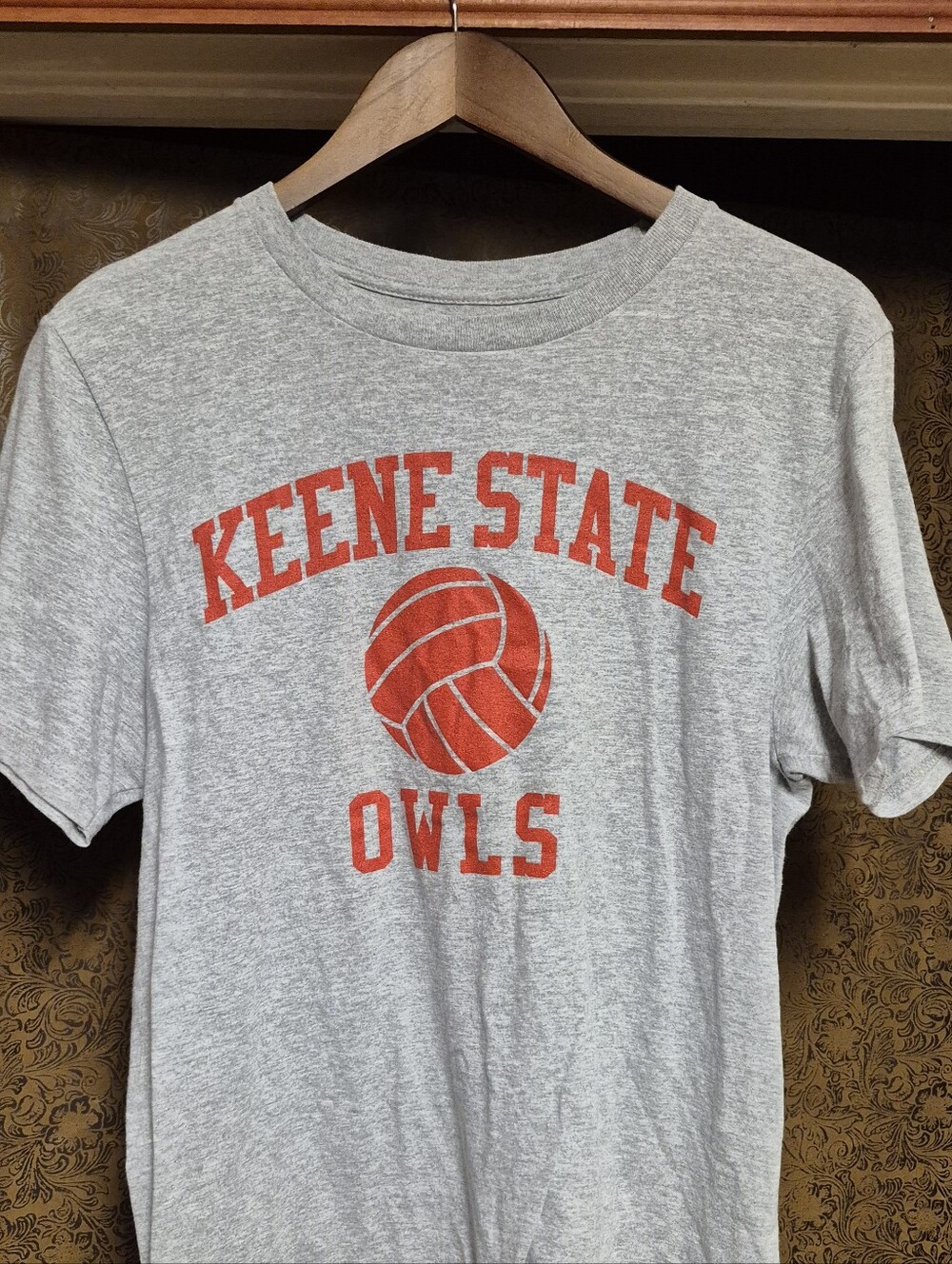 adidas Keene State Owls Gray and Red Volleyball Tee